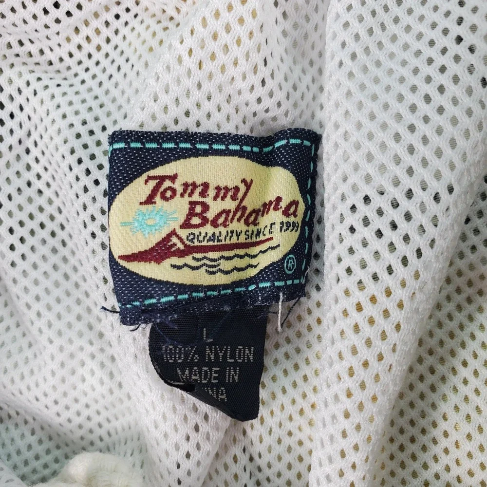 Tommy Bahama Bungalow Brand‎ Mens Yellow Tropical Island Print Swim Trunks L
